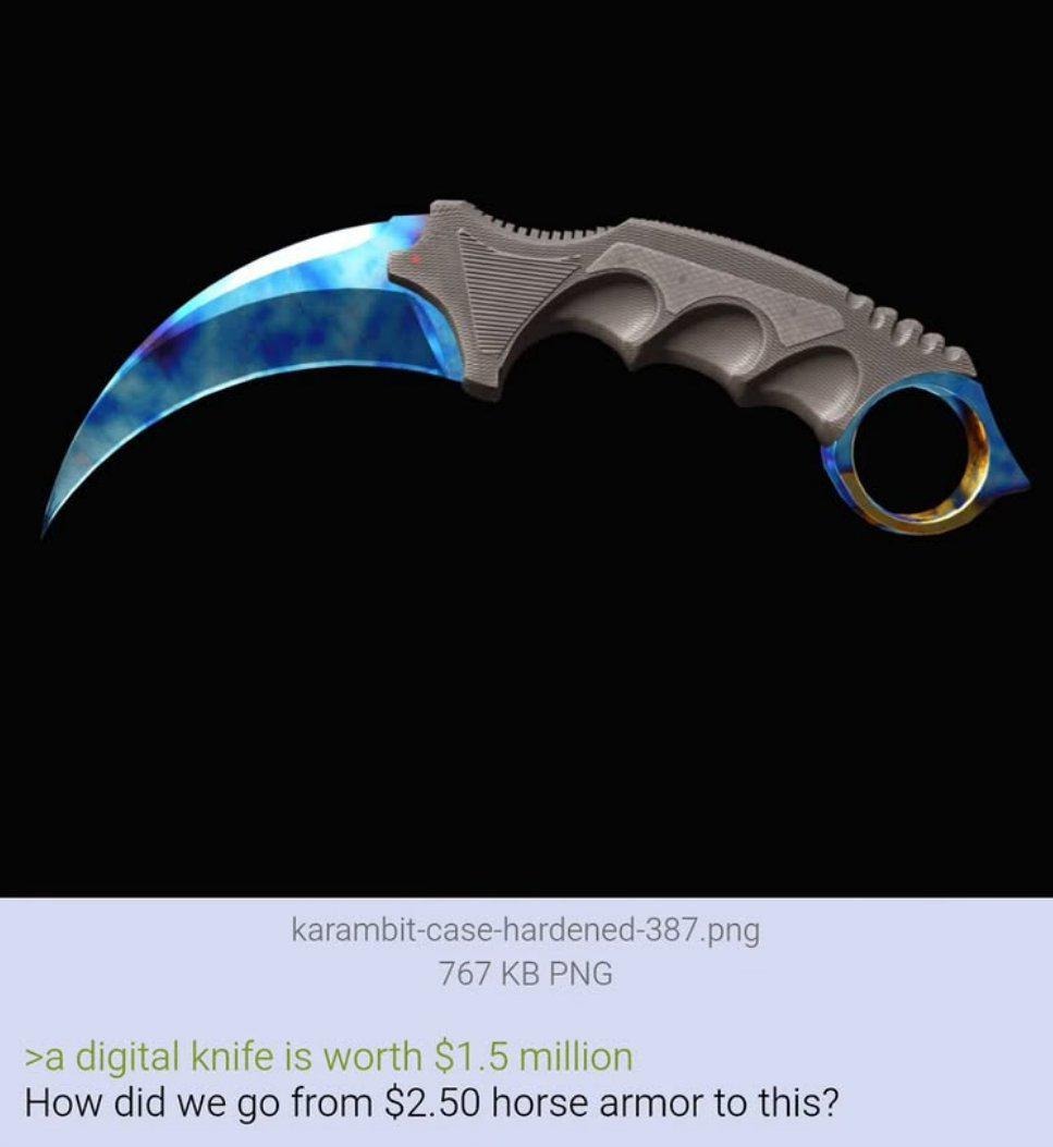 Bro that's not a knife, that's a 1.5 million dollar flex - meme