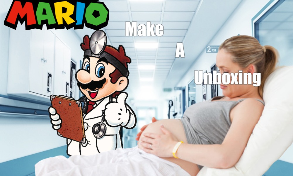 Mario hace un Unboxing - meme