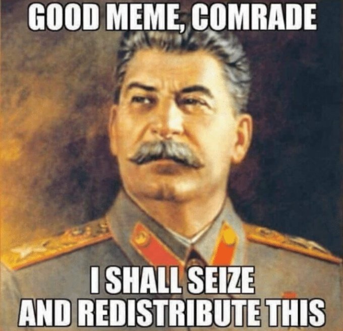 It's not reposting, it's redistribution - meme