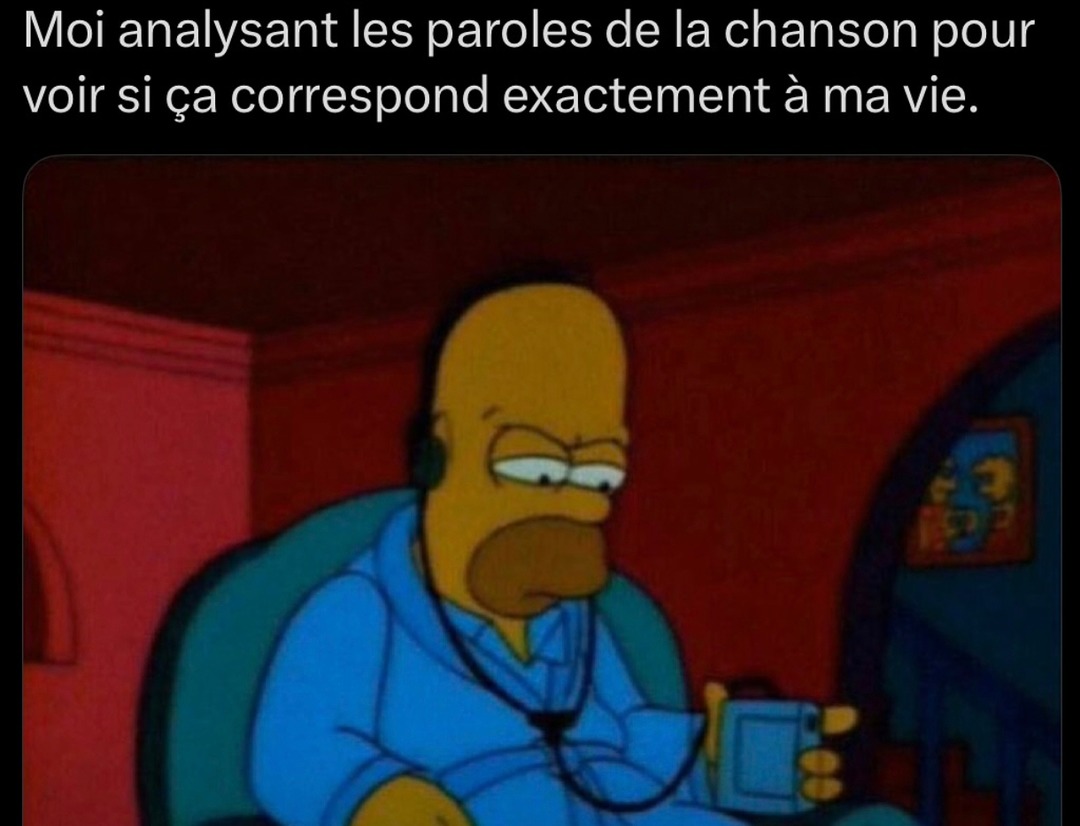 Analyser les paroles comme si ma vie dépendait de ce son - meme
