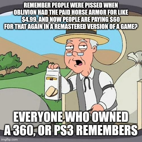 Scammed to buy high definition horse armor - meme
