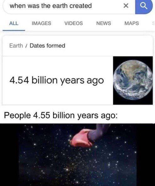 We were floating out there - meme
