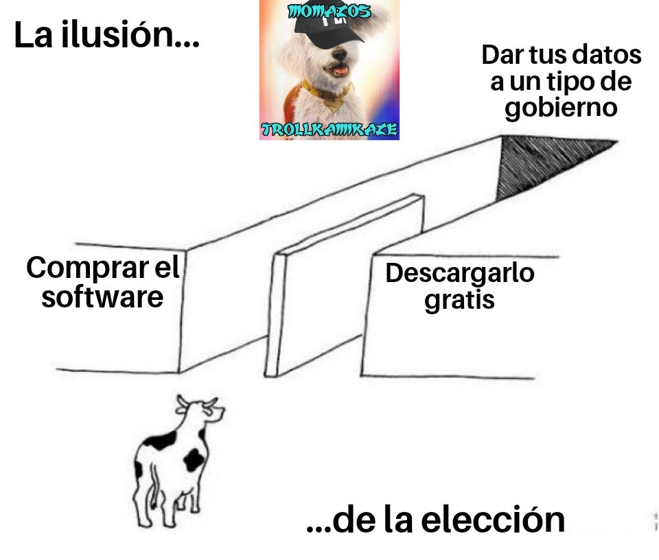 Por lo menos comprando el producto no te meten un mono morado, sino, pregúntenle a Jorge de 5 años que se bajó el Minecraft gratis - meme
