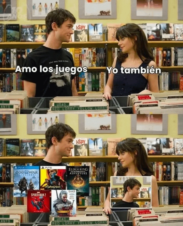 yo: amo los juegos ella: también y pone spiderman 2 bro - meme