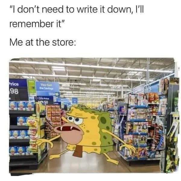 at the store - meme