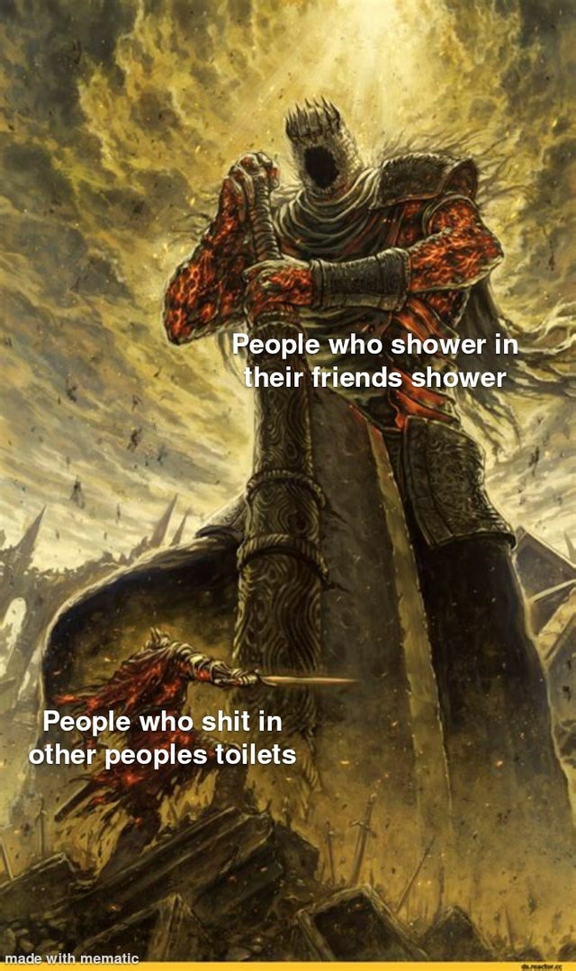 shower vs toilets - meme