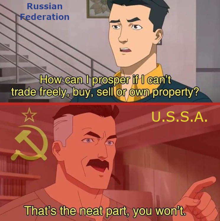 Russian Federation vs. USSA. - meme