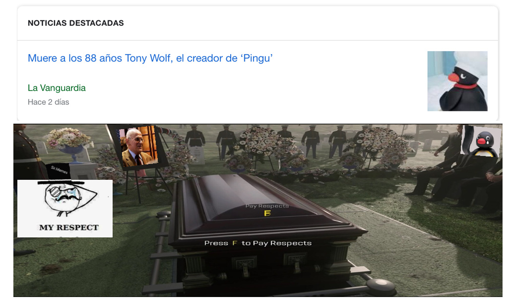 Tiene mis respetos señor Tony Wolf. - meme