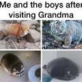 Me and the boys after visiting grandma