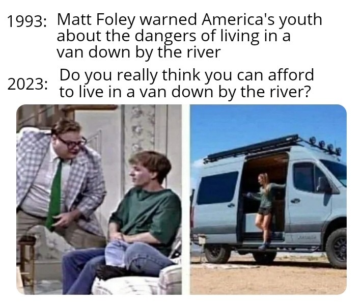 Matt Foley was just foreseeing the future - meme