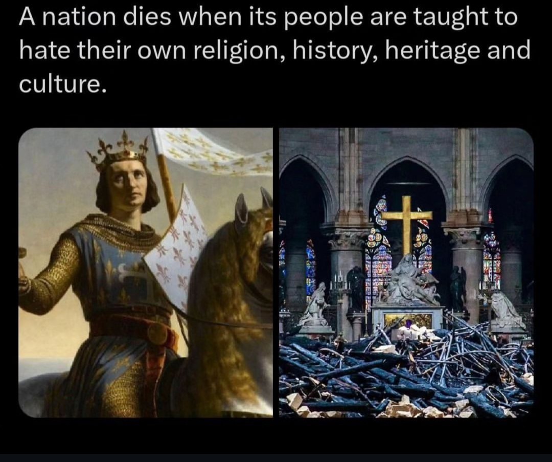 The west was built on Catholic Christianity - meme