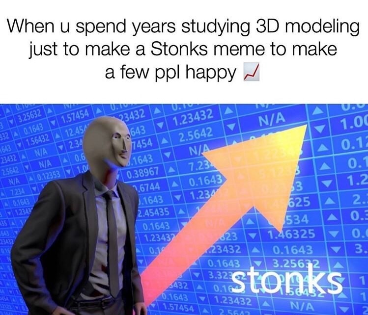 3d Stonks Meme By Mudhonor Memedroid