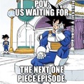 waiting for the next One Piece episode