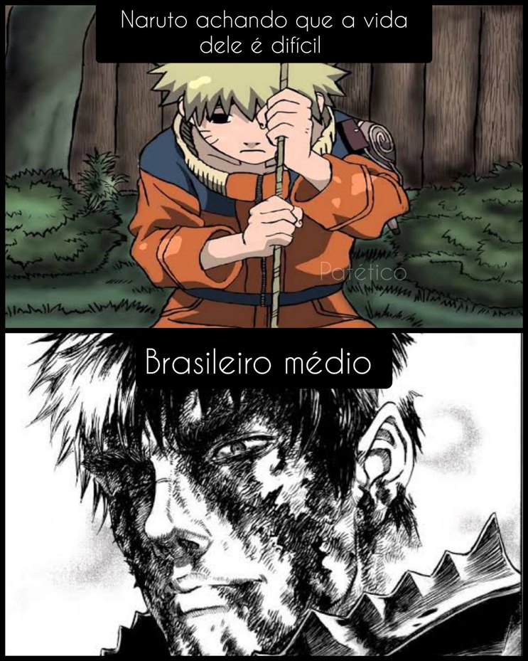 Naruto acha que sabe o que é solidão - meme