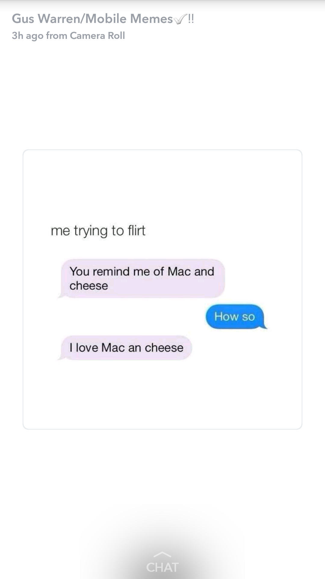 Mac and cheese is my wiafu - meme