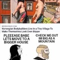 Norwegian bodybuilders live in a tiny village to make themselves look even bigger