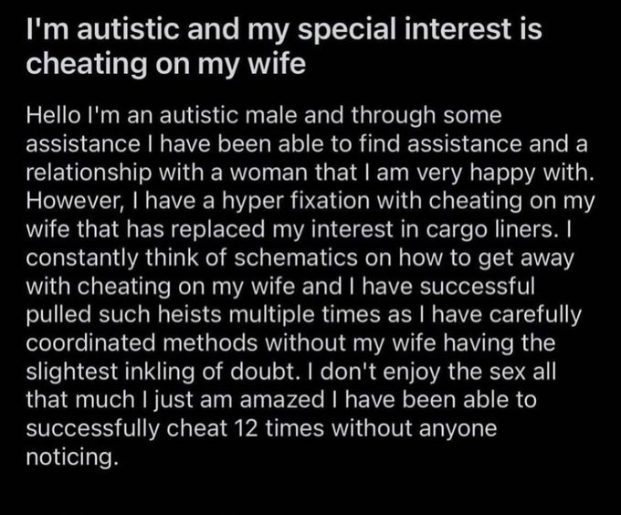 autistic? or just a sleazeball - meme