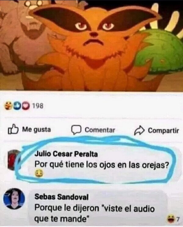 Ojos en las orejas - meme