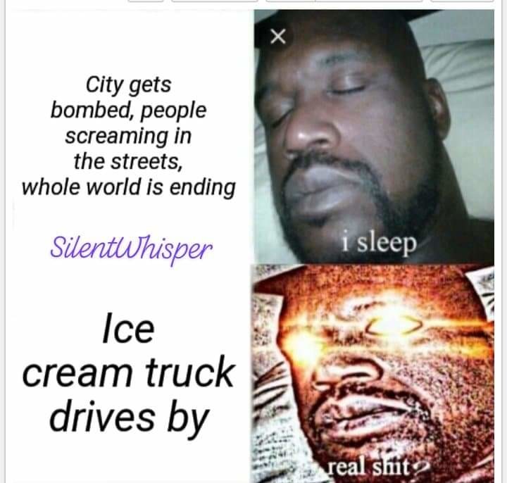 You're never too old for the ice cream truck - meme