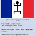 French flag without the l
