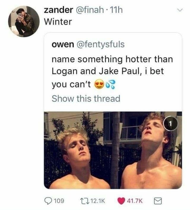 Name something hotter than the Paul bros I dare you - meme