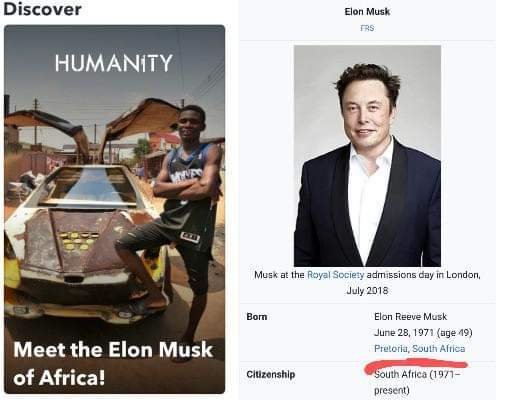 Elon Musk is the Elon Musk of South Africa... - meme