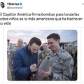 Capitán América firmando bombas
