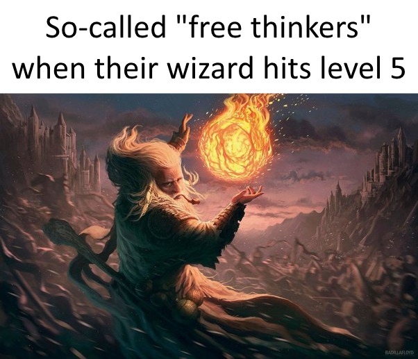 wizards in dnd - meme