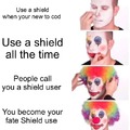 shield user clown meme