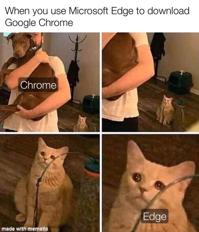 Edge vs Chrome - meme