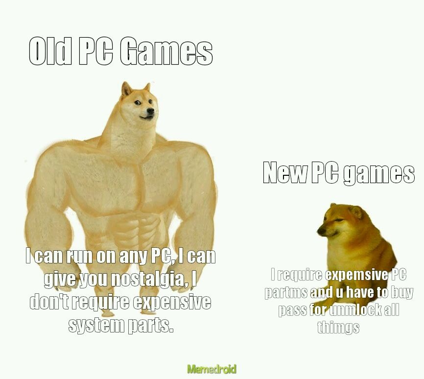 New VS Old games - meme