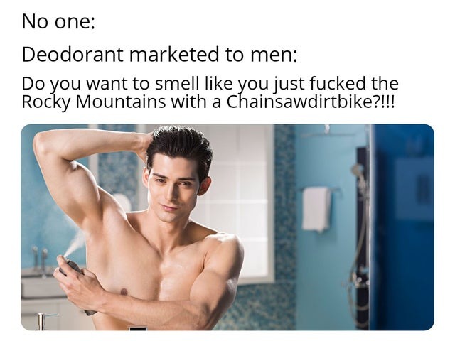 Men deodorant - meme