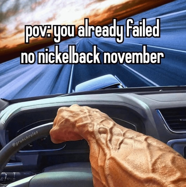 No Nickelback November - meme