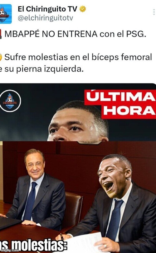 Meme de Mbappe fichando por el Real Madrid