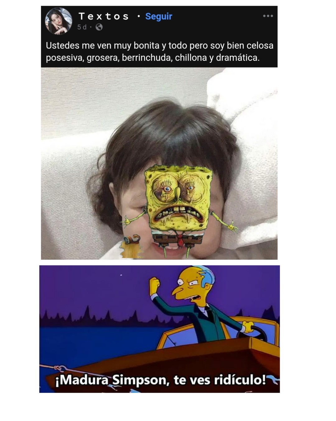 Madura Simpson! Estas morras... lo peor es que hay vatos que les dicen "diosa" - meme