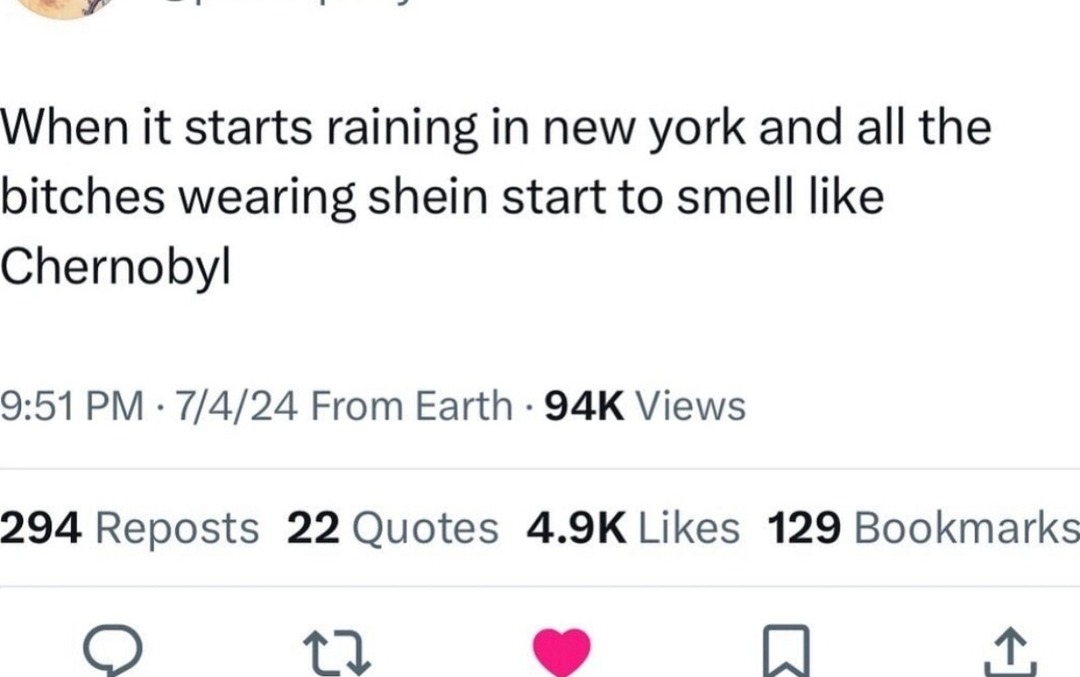 NYC rain turns fast fashion into fallout - meme