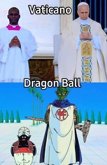 El Vaticano confirmado en el multiverso de Dragon Ball - meme