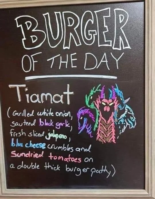 Burger of the day - meme
