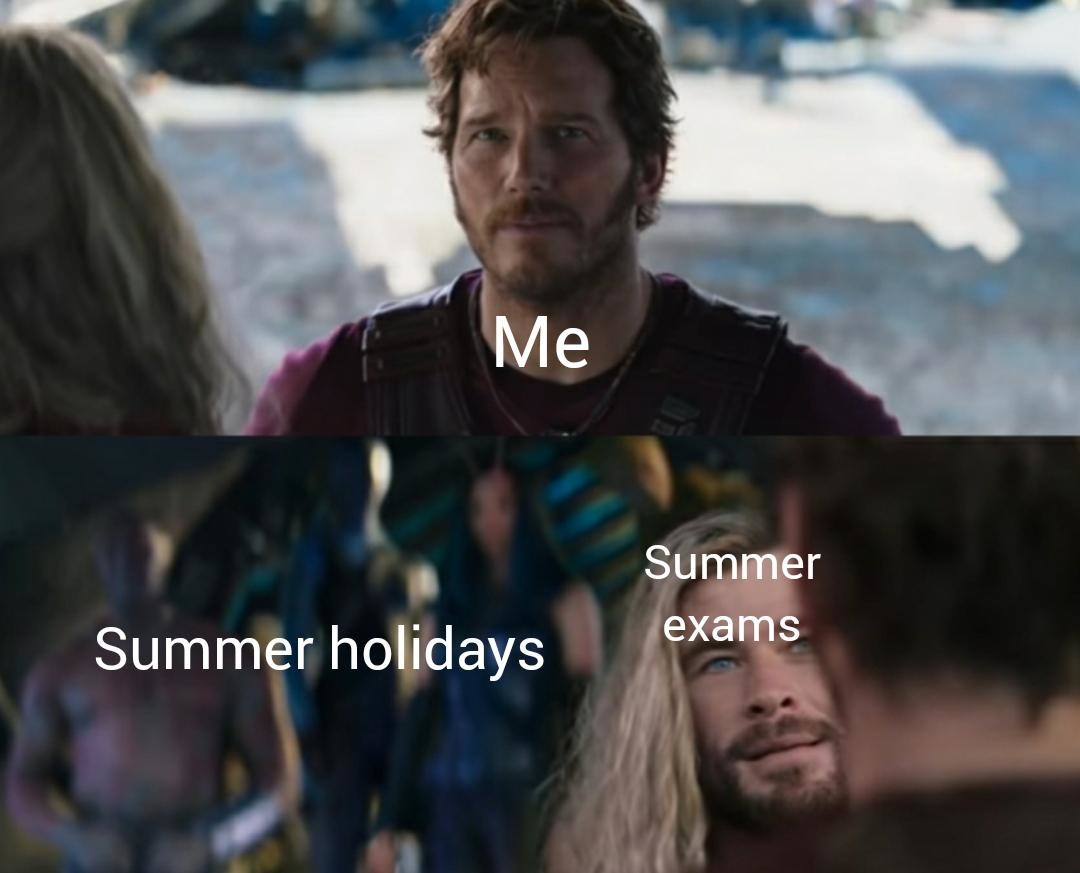 summer exams - meme