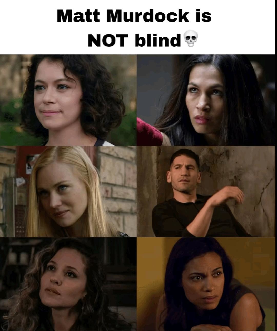 Matt Murdock can see - meme