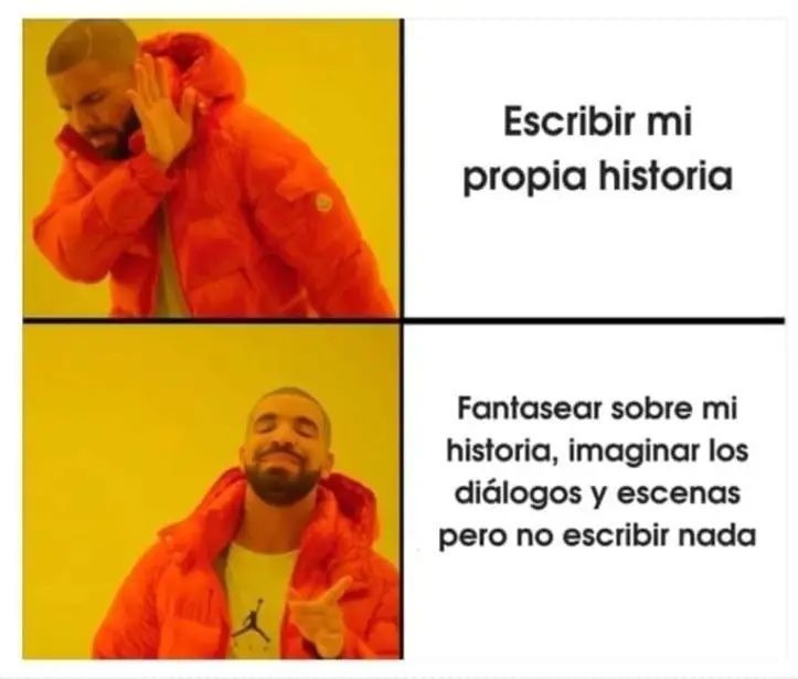 Justo estoy escribiendo un libro - meme