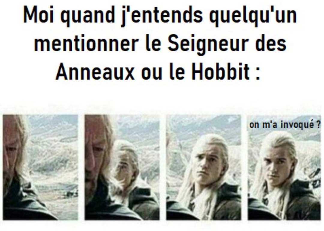 t'as dit Seigneur des Anneaux ? j'arrive en courant - meme