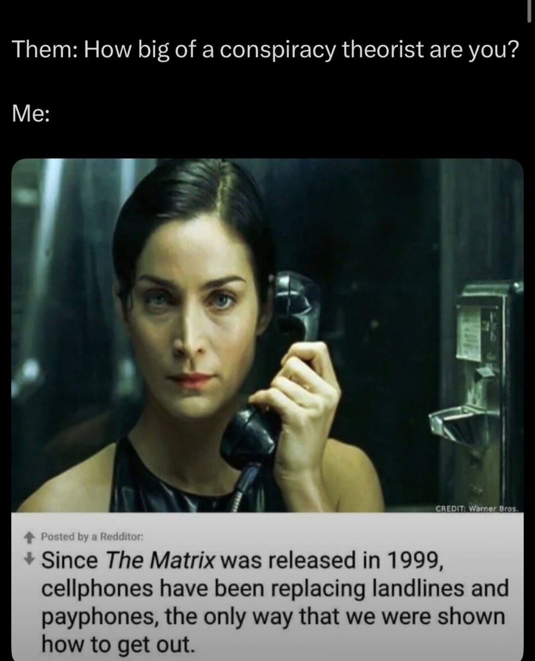 Since The Matrix debut landlines have quietly vanished from our lives - meme