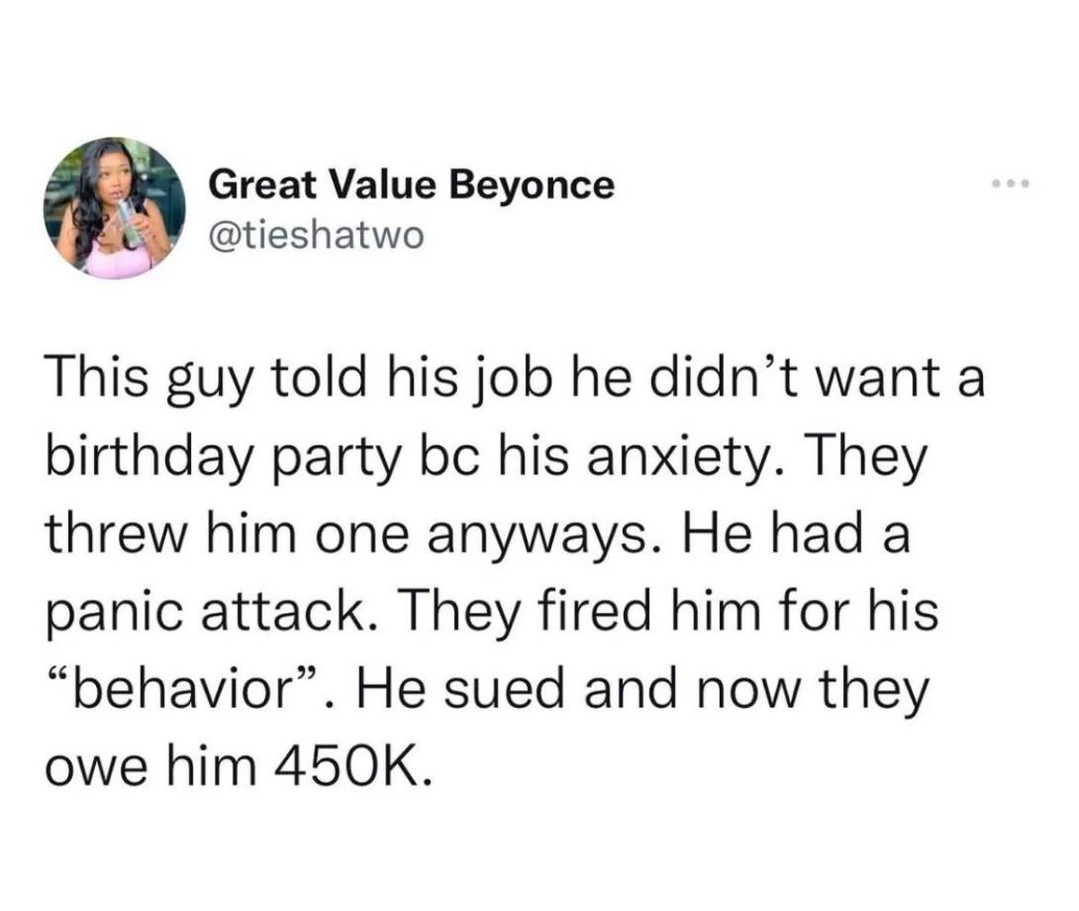 They accidentally threw him a retirement party and gave him a $450k gift as a send off. - meme
