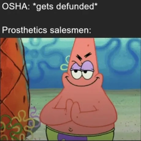 Prosthetics salesmen meme