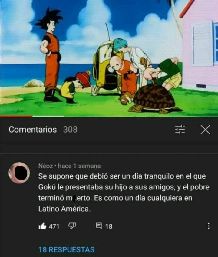 Goku vive en latam - meme