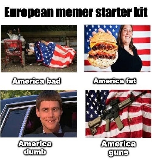 America seen by Europeans - meme