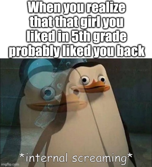 that girl you liked in school, probably liked you back - meme