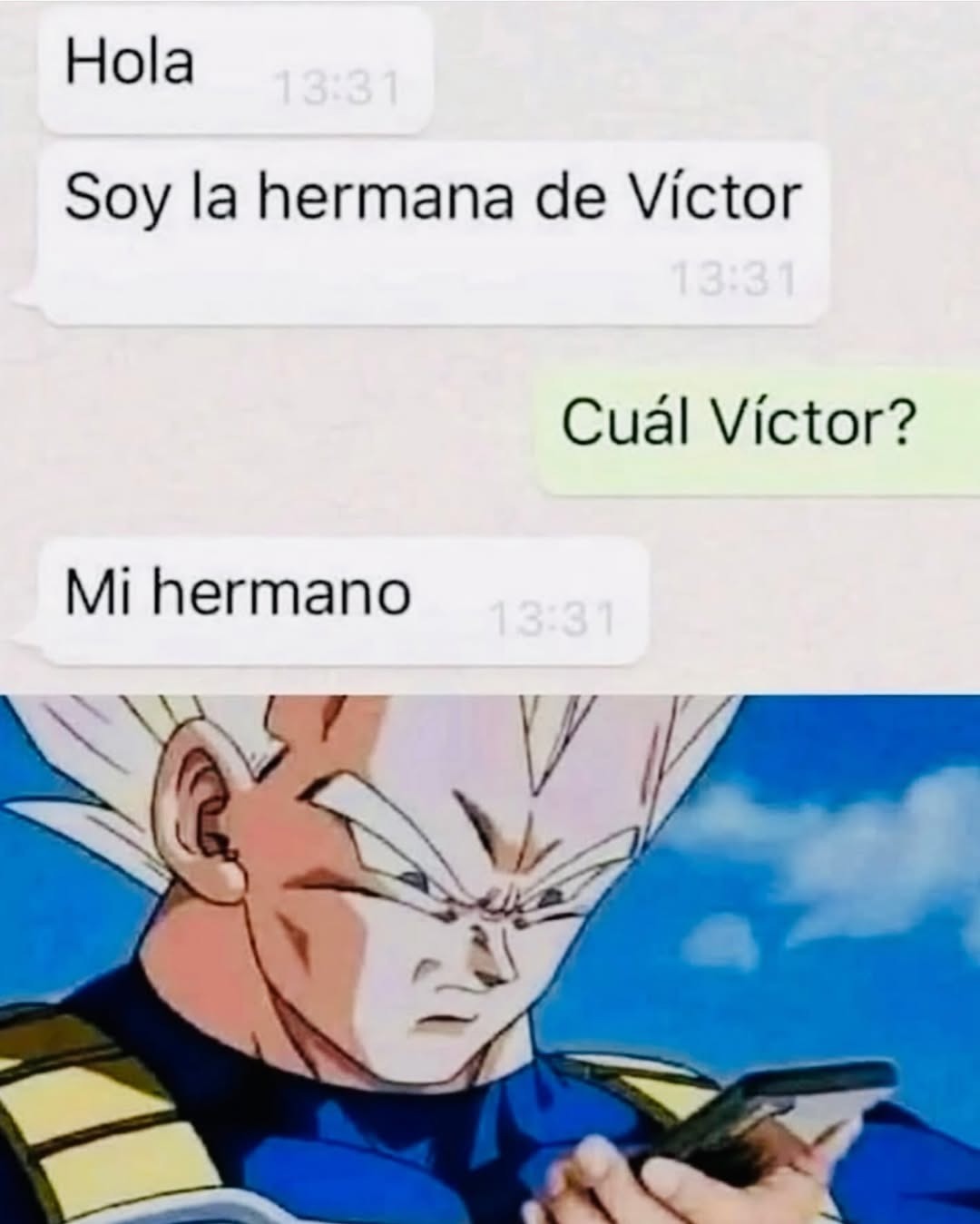 Soy la hermana de Víctor... cuál Víctor? Mi hermano - meme