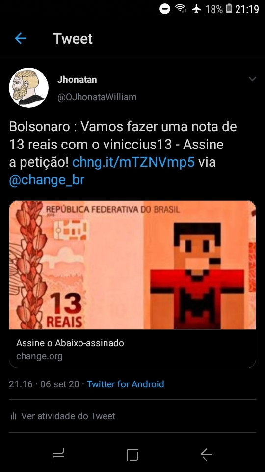 Vini7 presidente do brasil - meme